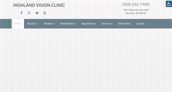Desktop Screenshot of highlandvisionclinic.com