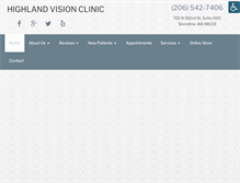 Tablet Screenshot of highlandvisionclinic.com